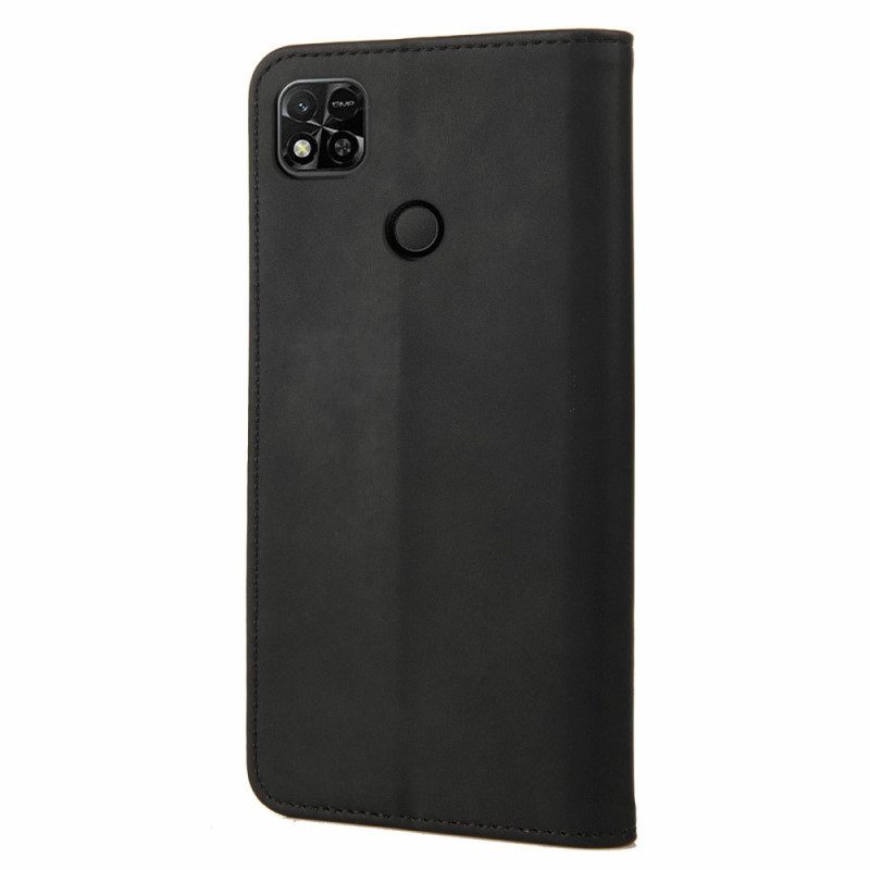 Folio Cover Xiaomi Redmi 10A Custodia in pelle Bicolore Con Rivetto