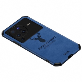 Cover Vivo X80 Pro Cervo In Ecopelle