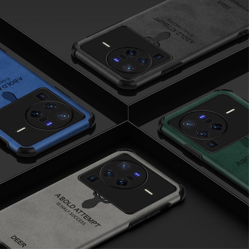 Cover Vivo X80 Pro Cervo In Ecopelle