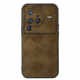 Cover Vivo X80 Pro Stile Intrecciato