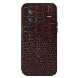 Cover Vivo X80 Pro Vera Pelle Di Coccodrillo