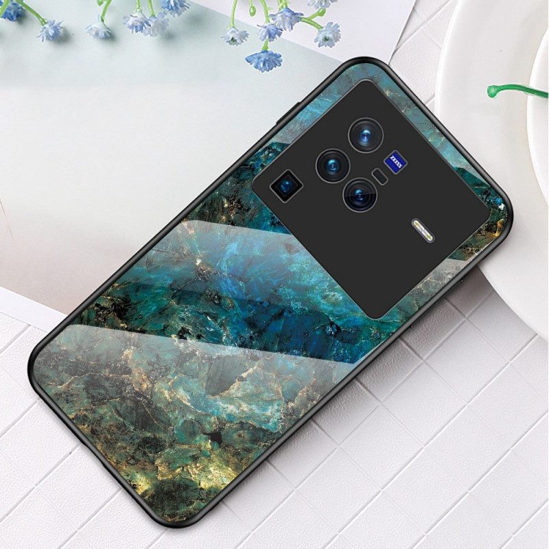 Cover Vivo X80 Pro Vetro Temperato In Marmo