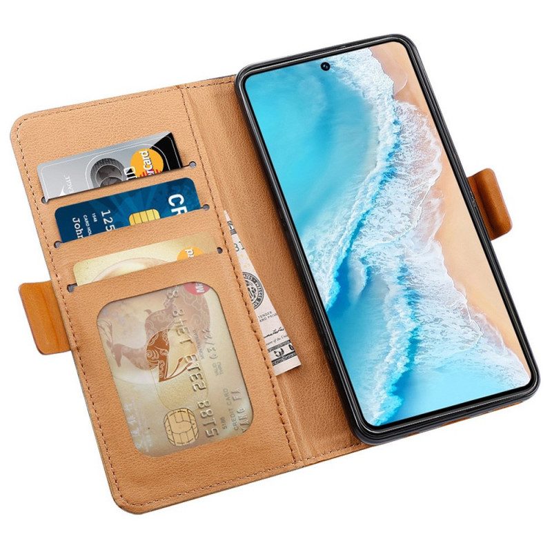 Custodia in pelle Vivo X80 Pro Effetto Tessuto E Pelle