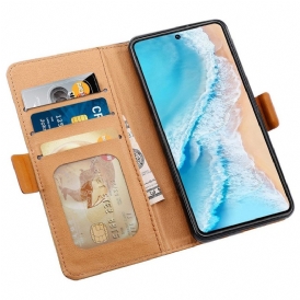 Custodia in pelle Vivo X80 Pro Effetto Tessuto E Pelle