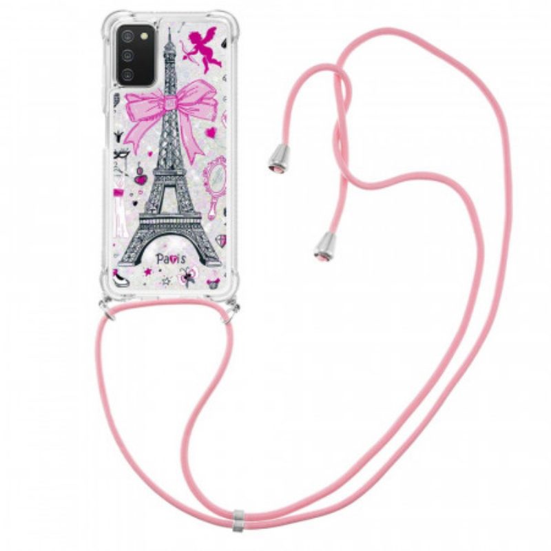 Cover Samsung Galaxy A03s Al Cordone Della Torre Eiffel
