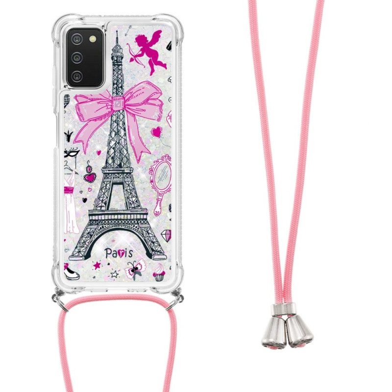 Cover Samsung Galaxy A03s Al Cordone Della Torre Eiffel