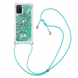 Cover Samsung Galaxy A03s Paillettes Con Coulisse