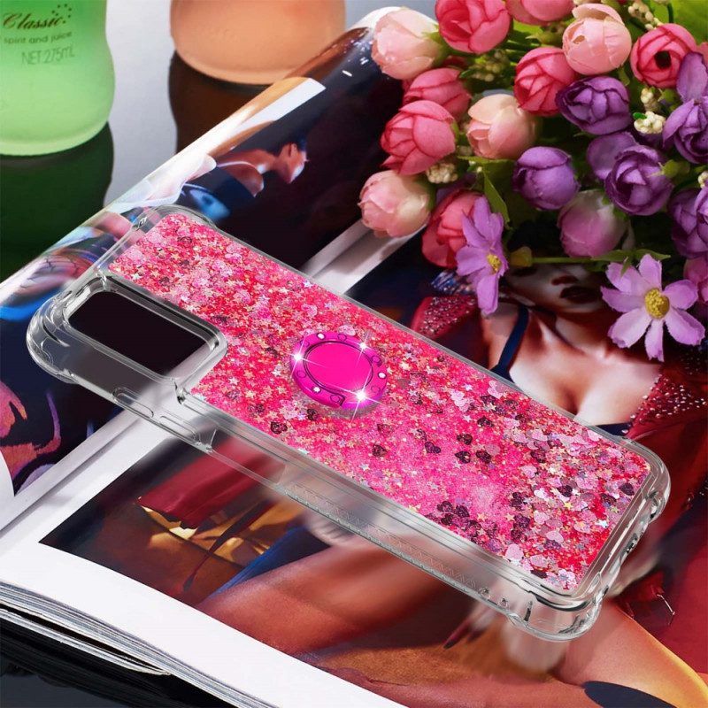 Cover Samsung Galaxy A03s Paillettes Con Supporto Ad Anello