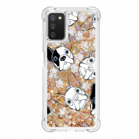 Cover Samsung Galaxy A03s Signor Cane Paillettes