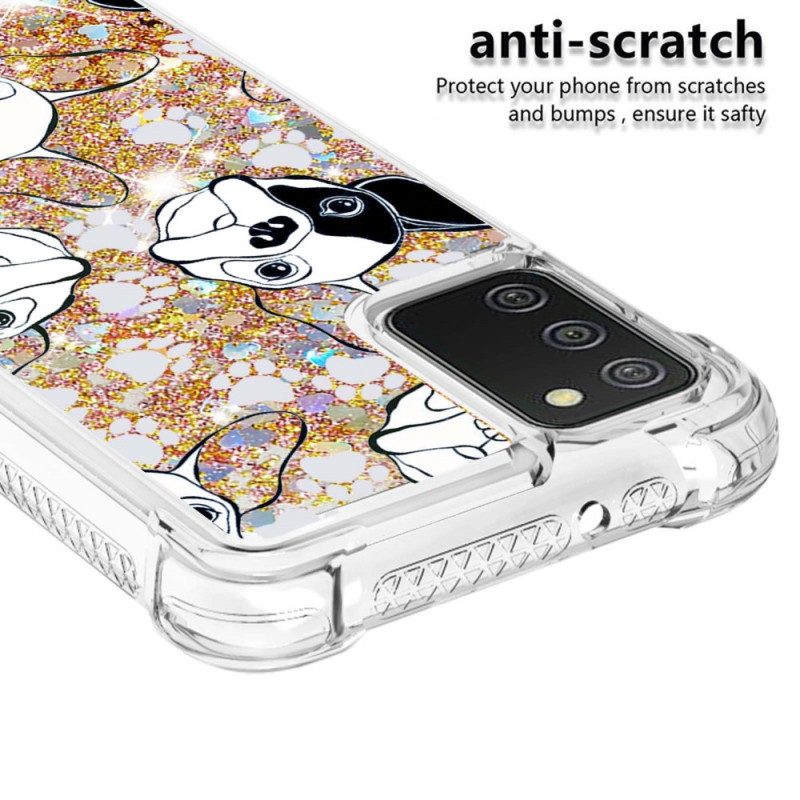 Cover Samsung Galaxy A03s Signor Cane Paillettes