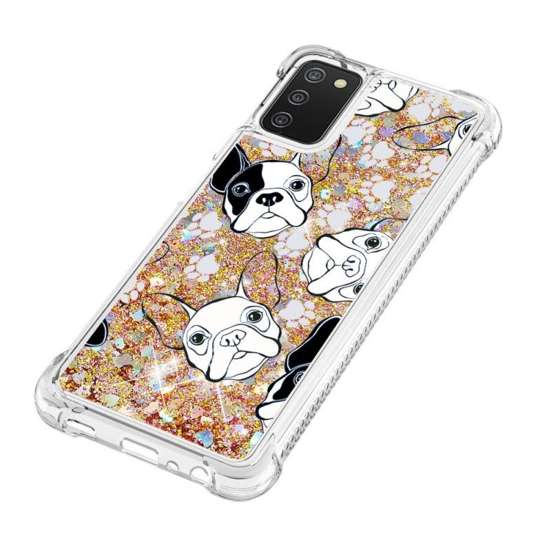 Cover Samsung Galaxy A03s Signor Cane Paillettes