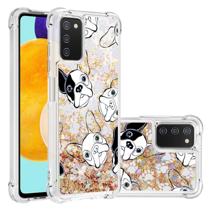 Cover Samsung Galaxy A03s Signor Cane Paillettes