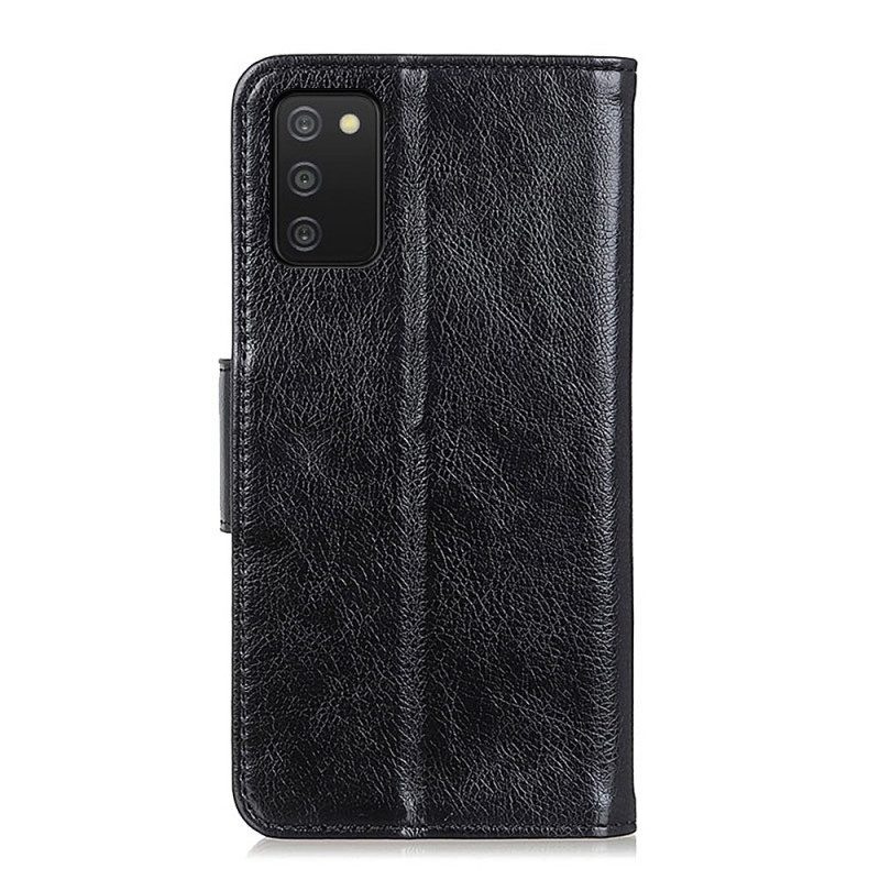 Custodia in pelle Samsung Galaxy A03s Crosta Di Nappa