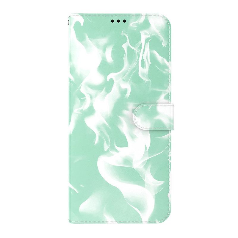 Custodia in pelle Samsung Galaxy A03s Modello Astratto
