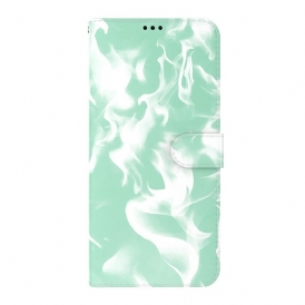 Custodia in pelle Samsung Galaxy A03s Modello Astratto
