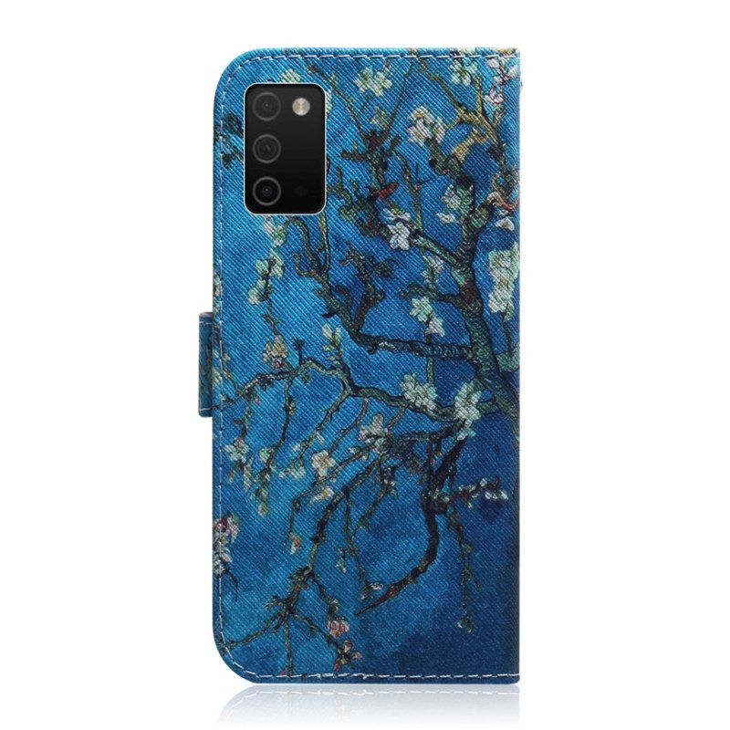 Custodia in pelle Samsung Galaxy A03s Ramo Di Un Albero In Fiore