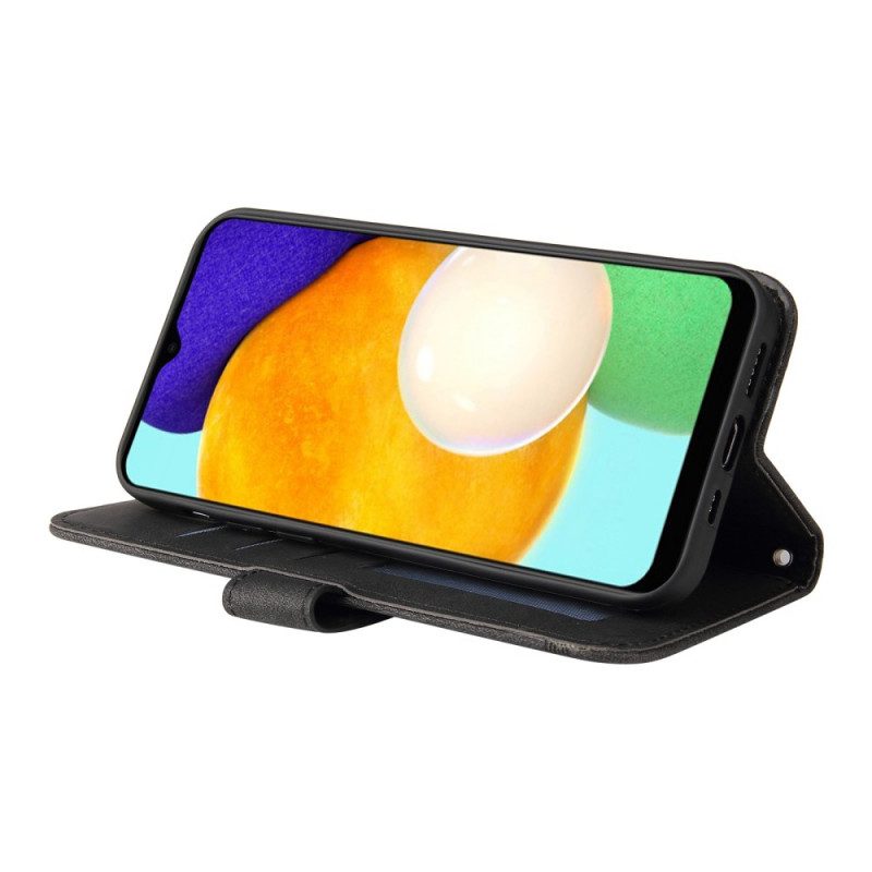 Custodia in pelle Samsung Galaxy A03s Rivetto E Cinturino In Ecopelle
