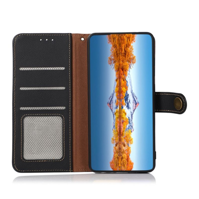 Custodia in pelle Samsung Galaxy A03s Similpelle Khazneh Rfid