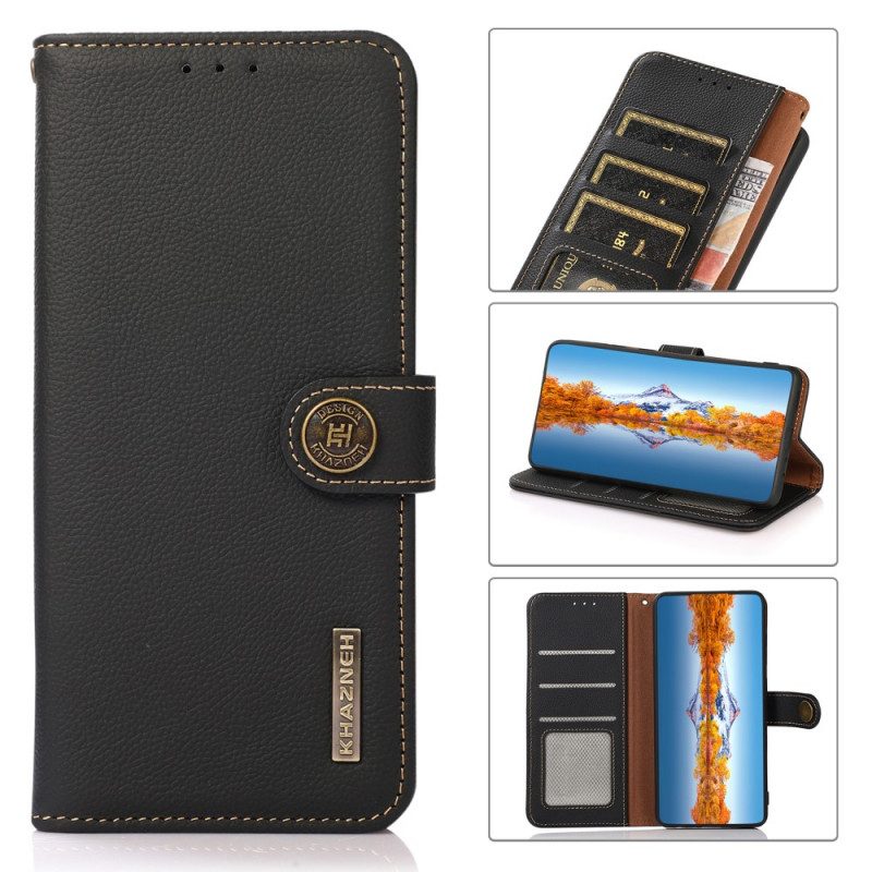 Custodia in pelle Samsung Galaxy A03s Similpelle Khazneh Rfid