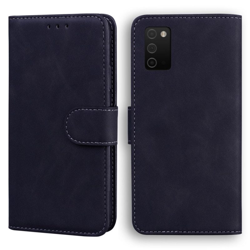 Custodia in pelle Samsung Galaxy A03s Stile Vintage In Pelle Couture