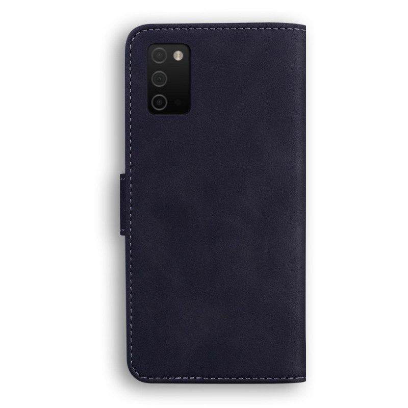 Custodia in pelle Samsung Galaxy A03s Stile Vintage In Pelle Couture