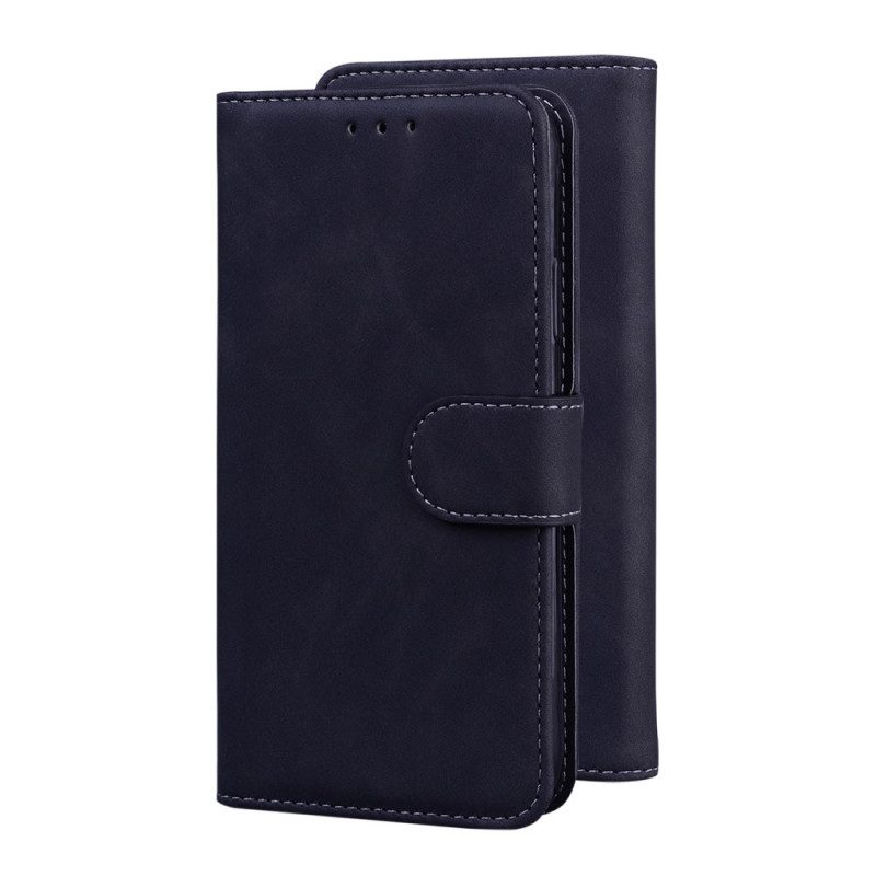 Custodia in pelle Samsung Galaxy A03s Stile Vintage In Pelle Couture