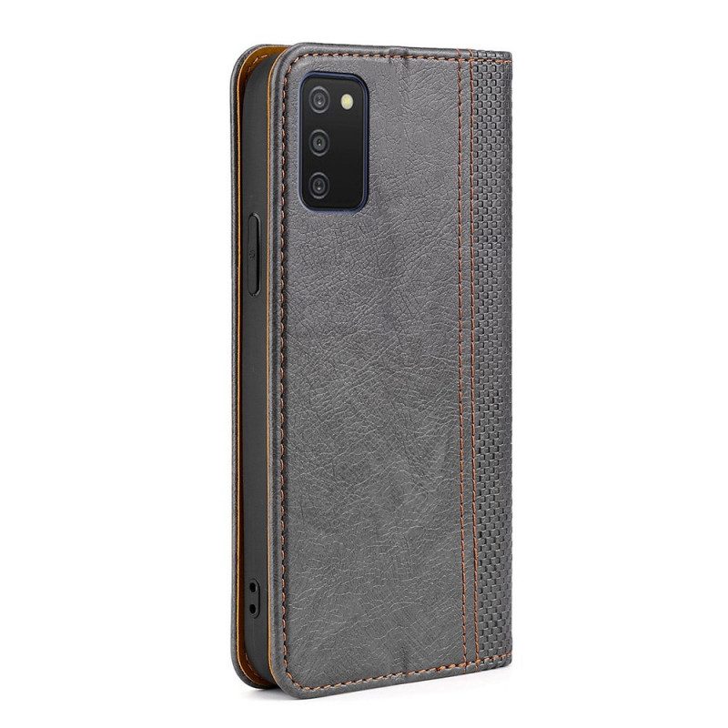 Folio Cover Samsung Galaxy A03s Custodia in pelle Stile Vintage In Pelle