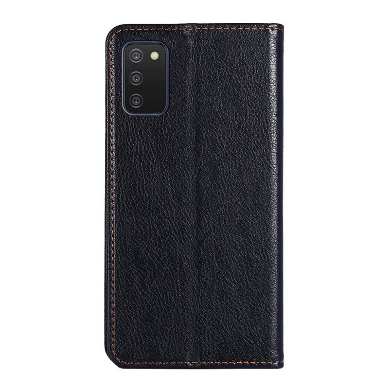 Folio Cover Samsung Galaxy A03s Custodia in pelle Tinta Unita