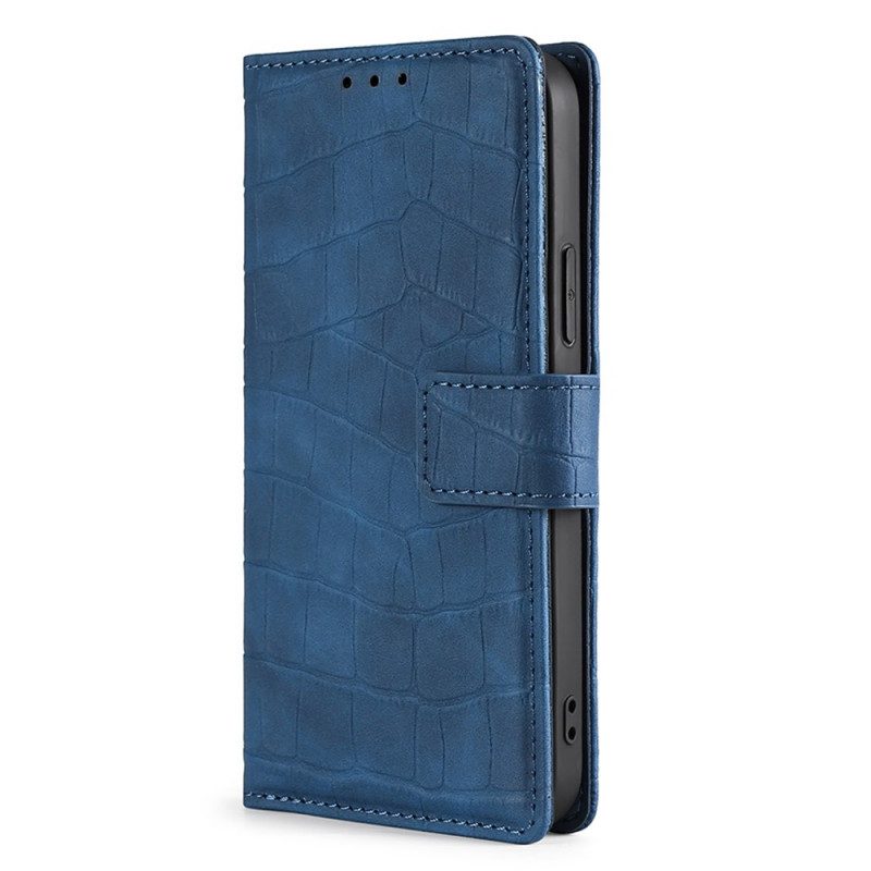 Folio Cover Samsung Galaxy A03s Effetto Pelle Di Coccodrillo