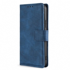Folio Cover Samsung Galaxy A03s Effetto Pelle Di Coccodrillo