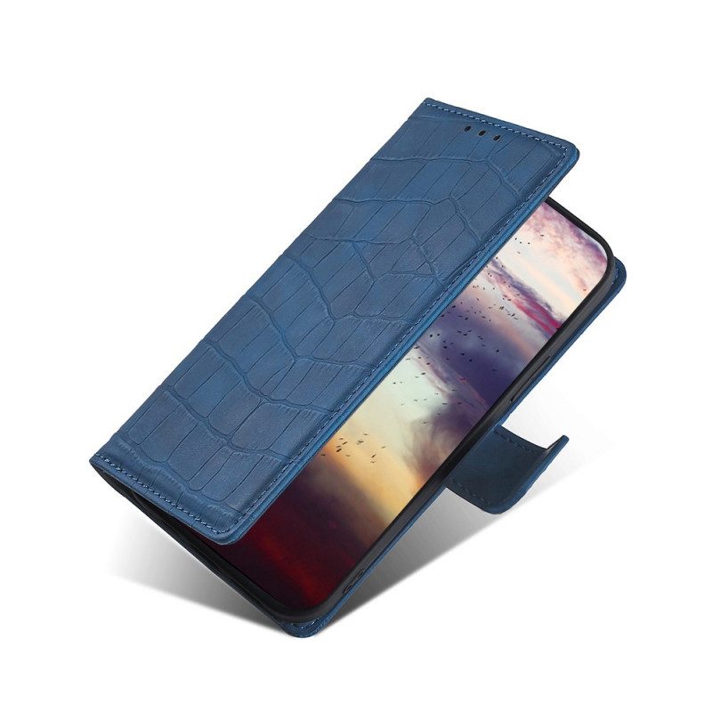 Folio Cover Samsung Galaxy A03s Effetto Pelle Di Coccodrillo