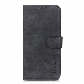 Folio Cover Samsung Galaxy A03s Khazneh Effetto Pelle Vintage