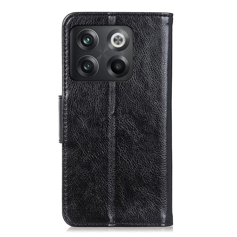 Custodia A Portafoglio OnePlus 10T 5G Pelle Crosta Nappa