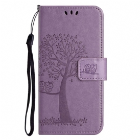 Custodia in pelle OnePlus 10T 5G Albero Del Gufo Strappy
