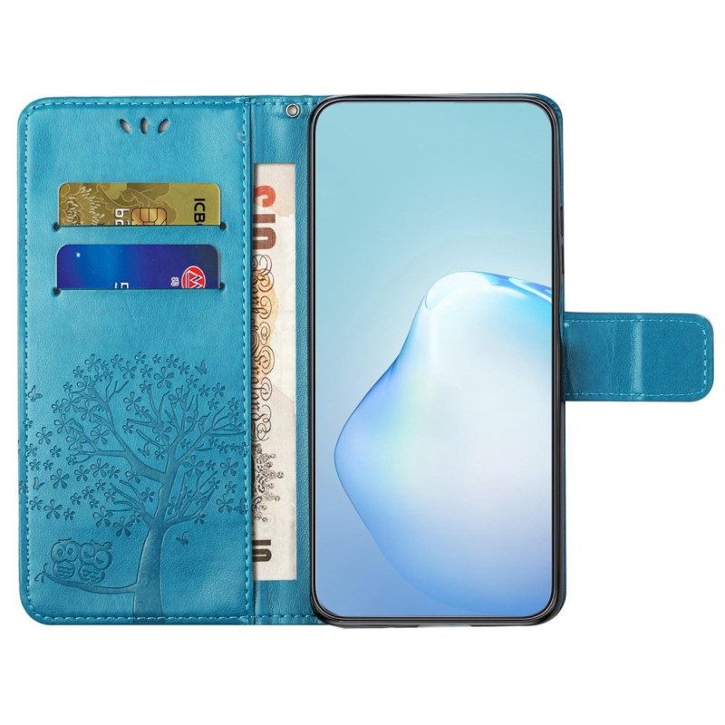 Custodia in pelle OnePlus 10T 5G Albero Del Gufo Strappy
