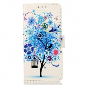 Custodia in pelle OnePlus 10T 5G Albero In Fiore