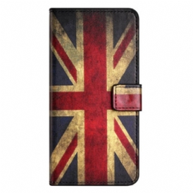 Custodia in pelle OnePlus 10T 5G Bandiera Inglese D'epoca