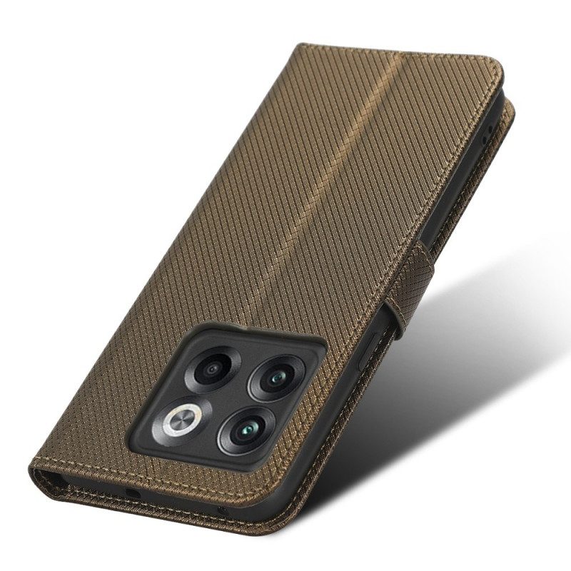 Custodia in pelle OnePlus 10T 5G Elegante Finta Pelle Con Cinturino