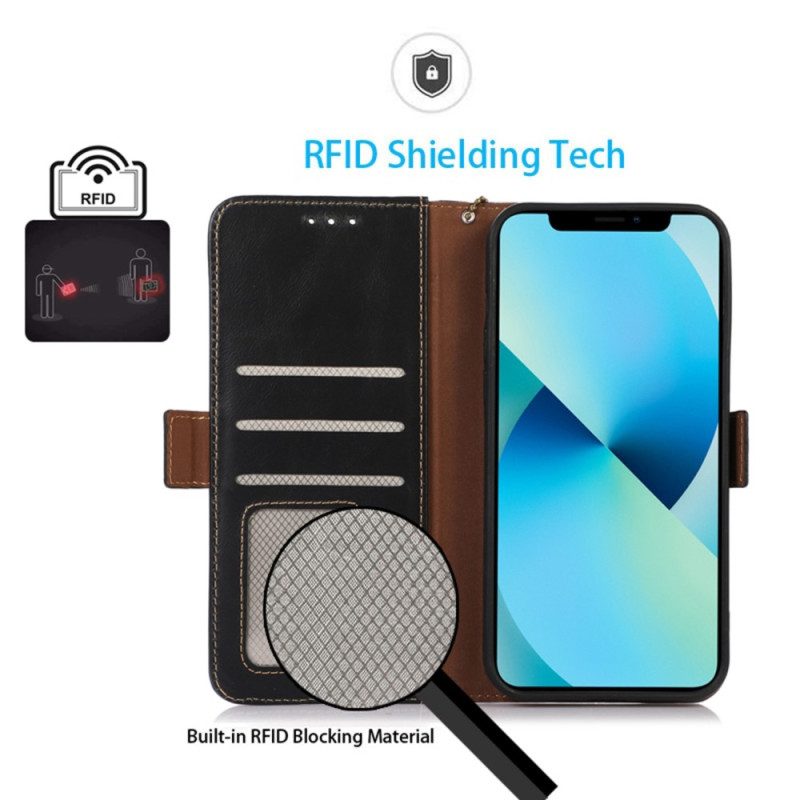 Custodia in pelle OnePlus 10T 5G Funzione Rfid In Vera Pelle