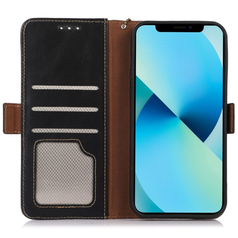 Custodia in pelle OnePlus 10T 5G Funzione Rfid In Vera Pelle