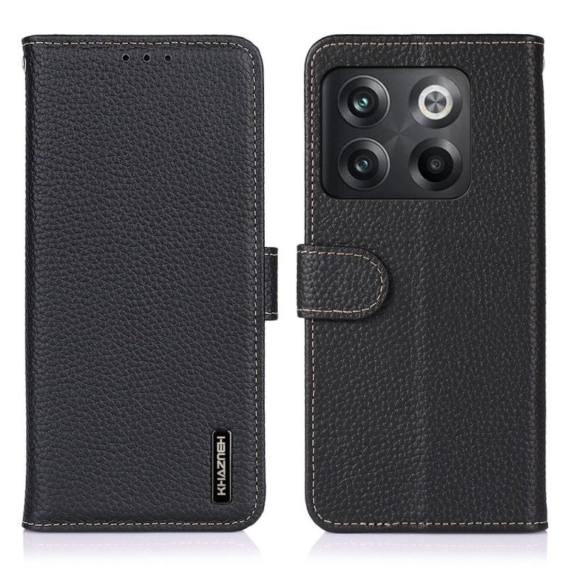 Custodia in pelle OnePlus 10T 5G Khazneh Pelle Di Litchi