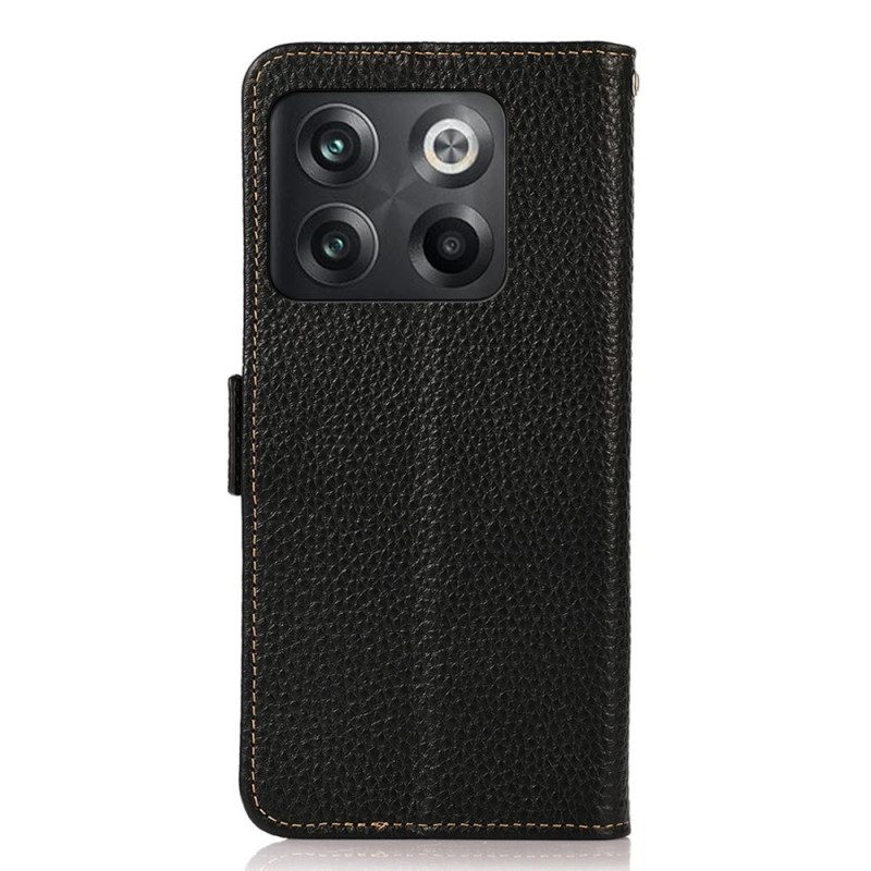 Custodia in pelle OnePlus 10T 5G Pelle Litchi Khazneh Rfid