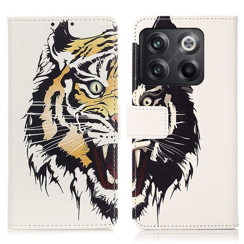 Custodia in pelle OnePlus 10T 5G Tigre Feroce
