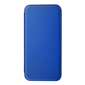 Folio Cover OnePlus 10T 5G Custodia in pelle Fibra Di Carbonio