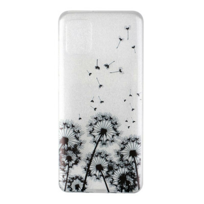 Cover Samsung Galaxy A31 Denti Di Leone Neri Senza Cuciture