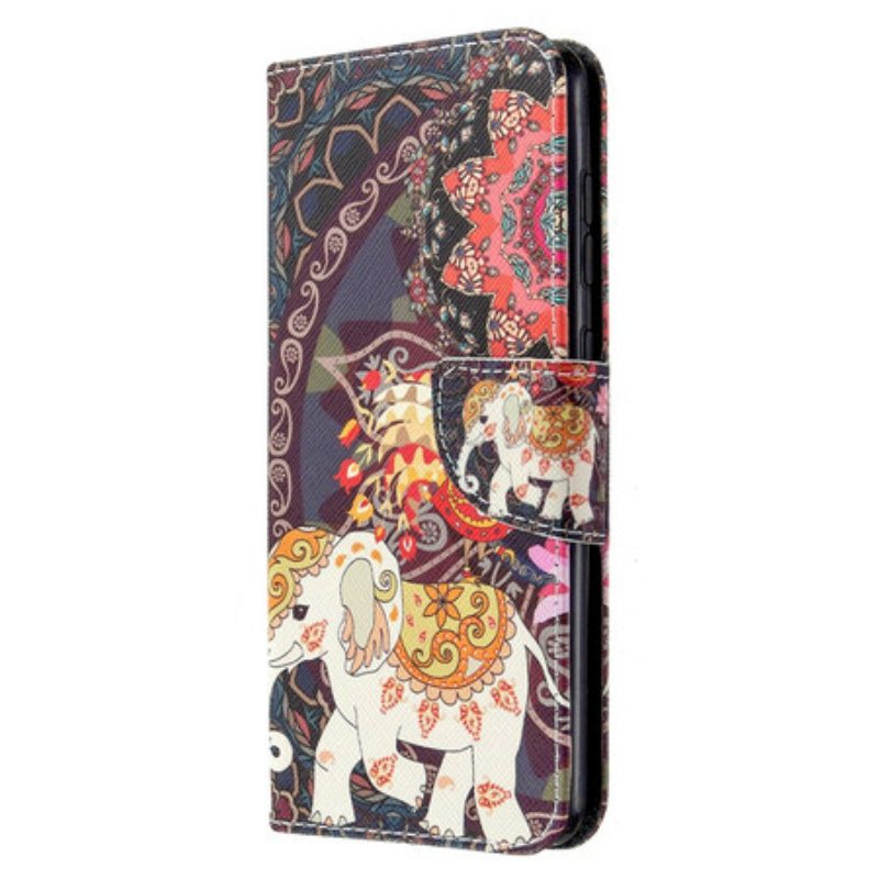 Custodia A Portafoglio Samsung Galaxy A31 Elefante Indiano