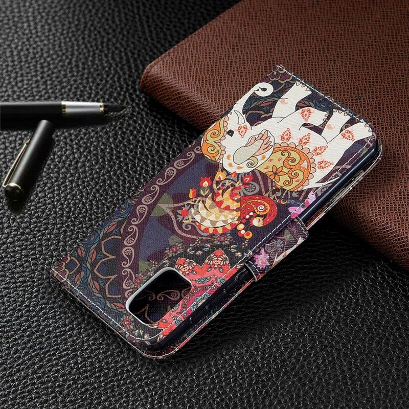Custodia A Portafoglio Samsung Galaxy A31 Elefante Indiano