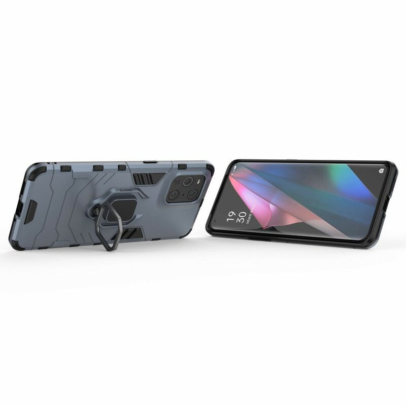 Cover Oppo Find X3 Pro Anello Resistente