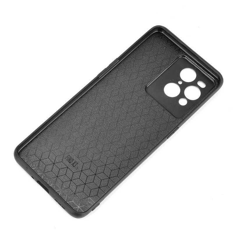 Cover Oppo Find X3 Pro Effetto Pelle Couture