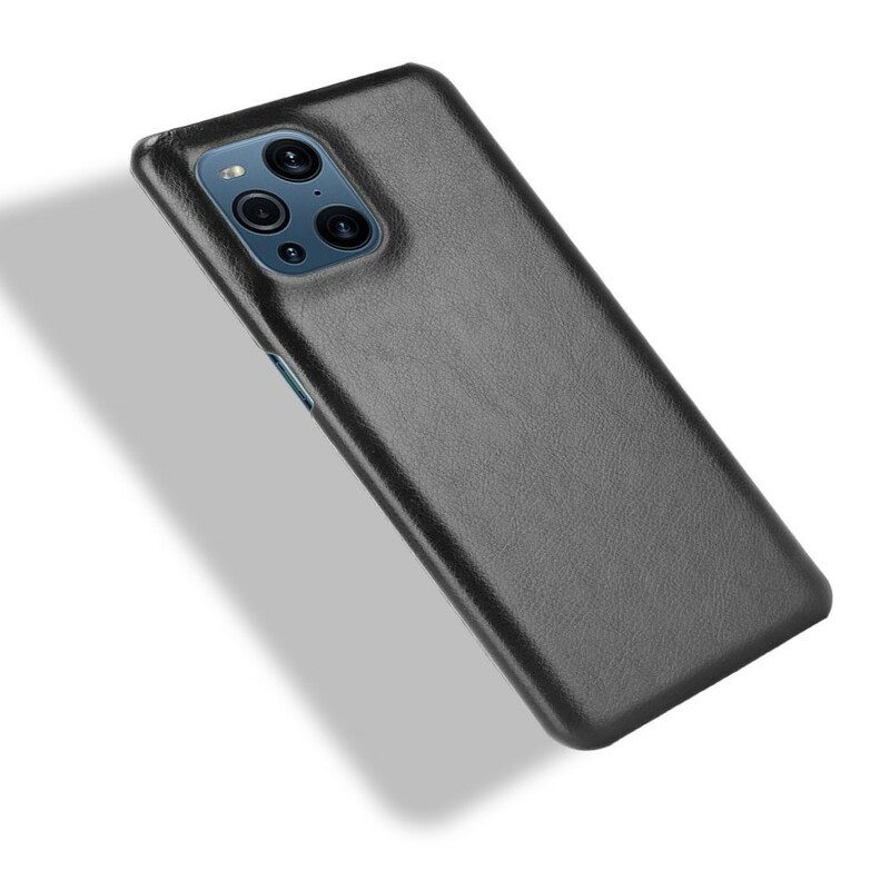 Cover Oppo Find X3 Pro Effetto Pelle Litchi